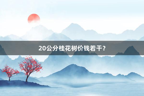 20公分桂花树价钱若干？